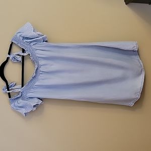 Candies light blue denim off the shoulder dress soft and comfy